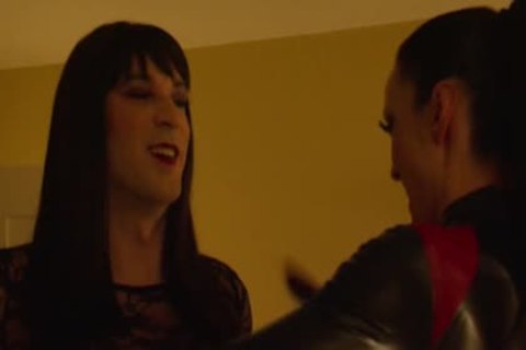 kinky Wife In PVC With Crossdressing spouse
