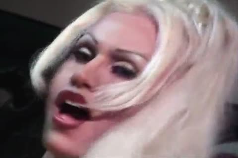 gigantic cum discharged Load For This hot blond Transexual With nice Round meatballs