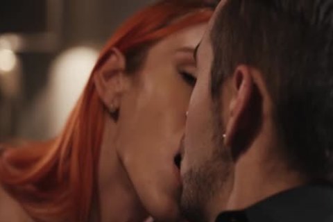 breasty Redheaded Caucasian Tbabe Aspen Brooks pokes Her chap Dante