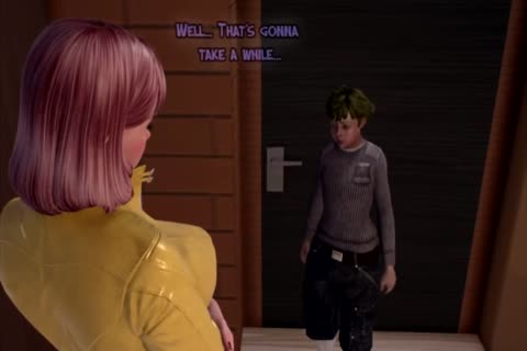 Two shemale Vs Two lad - Animated Family orgy