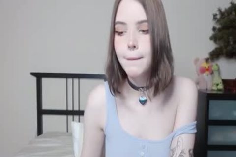 skinny ladyboy gal With Natural titties Strokes Her Girly penis