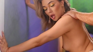 Trans Angels: Blond haired Emma Rose clean masturbating