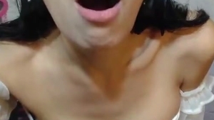 lusty Thailand Ladyboy Strokes Her cock