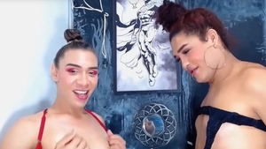 tranny couple joy Each Other cocks