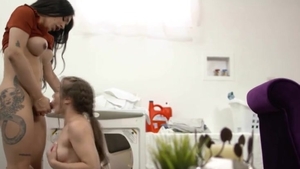 TS Eva Maxim Licks And bonks Spencer Bradleys bushy vagina