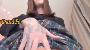 nice-looking teen Russian Trans beauty Masturbates On webcam