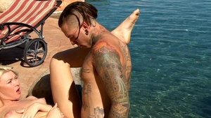 Devil's Tgirls: Caucasian Couple's Cumshot Surprise